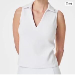 SPANX AirEssentials White Size Small Polo Top Excellent condition- like new